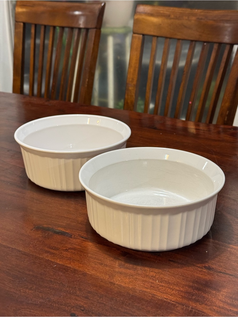 Corning Ware F5B 1.6L & 1.4 L Ceramic Baking Casserole Bowls Dish - Lot of 2